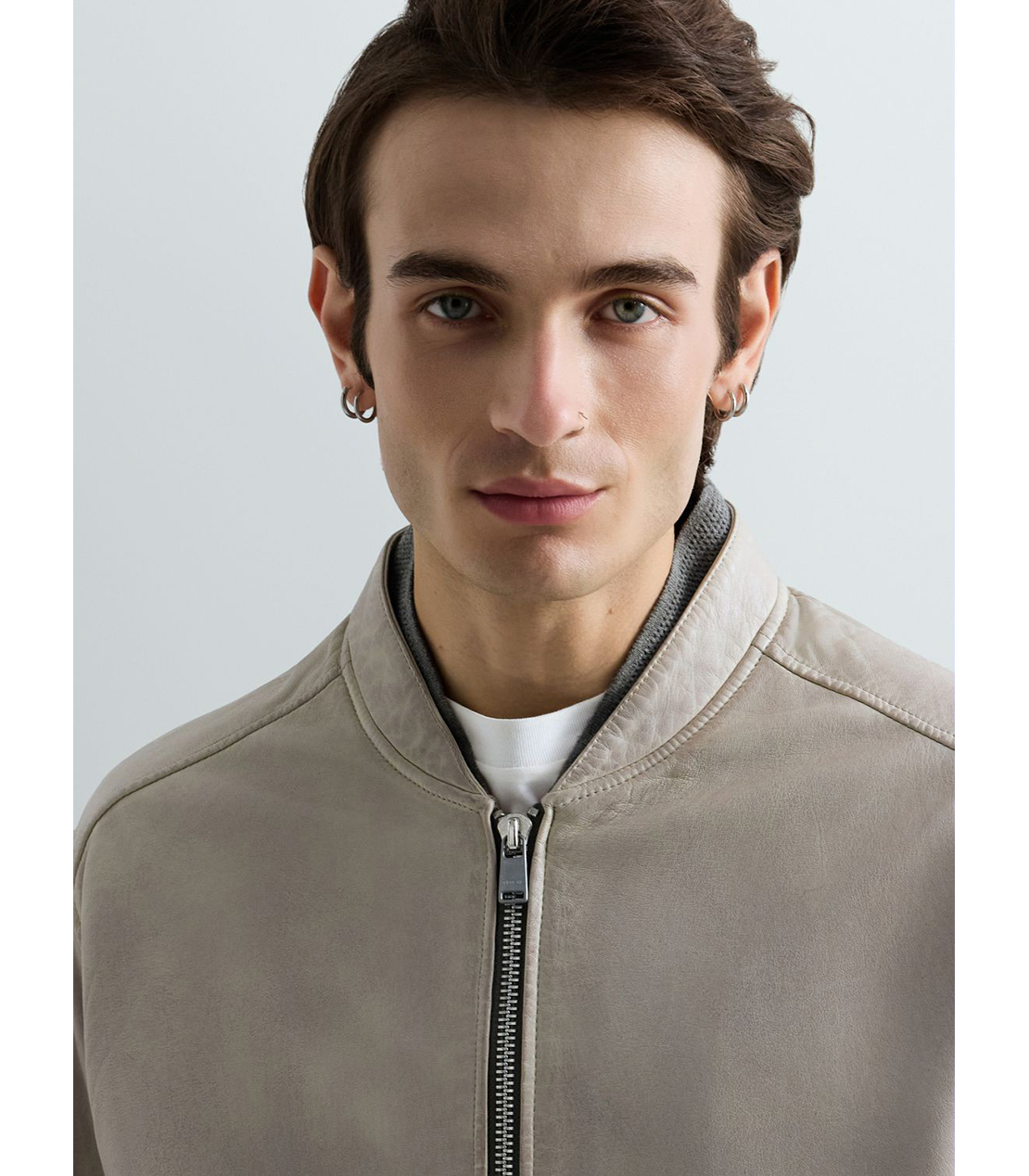 ラムレザーボンバージャケット 詳細画像 グレイッシュベージュ 5